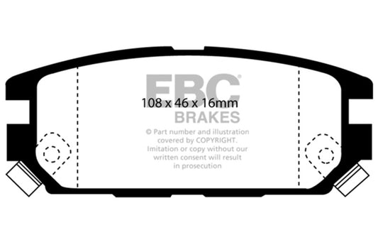EBC 91-93 Dodge Stealth 3.0 4WD Redstuff Rear Brake Pads