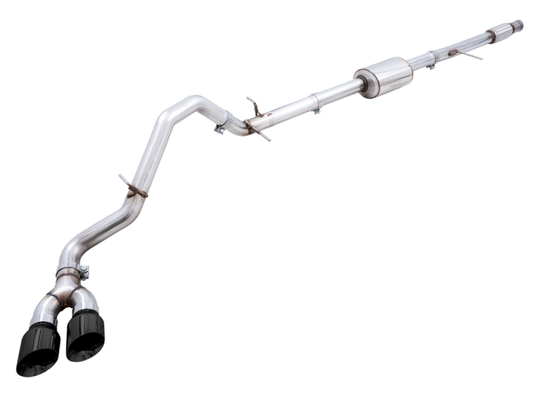 AWE Tuning 4th Gen GM 1500 5.3L 0FG Catback Dual Side Exit (Flat Bumper) - Diamond Tips