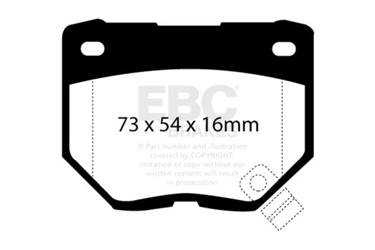 EBC 89-95 Nissan Skyline (R32) 2.6 Twin Turbo GT-R Redstuff Rear Brake Pads