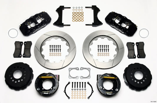 Wilwood AERO4 Rear P-Brake Kit 14.00in Chevy 12 Bolt-Spec 3.15in Bearing